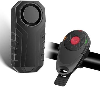USUPERINK Bike Alarm with Remote, 113dB Bike Alarm, Ebike Alarm with Remote for Motorcycle Moped Scooter IP65 Waterproof Adjustable Volume Sensitivity Universal Remote Strap for All Handlebar Sizes