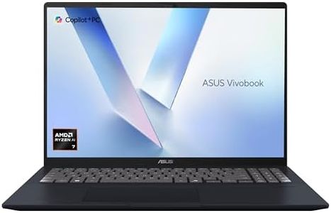 ASUS Vivobook 16 M1607KA Laptop | 16.0-inch 16:10 WUXGA Screen | Copilot+ PC | AMD Ryzen AI 7 350 | 16GB RAM | 1TB PCIe SSD | Windows 11 Home