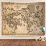 World Map Tapestry Educational Tape