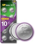 GP Extra CR2032 Batteries 3V Lithiu