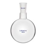 Labasics Glass 500ml Single Neck One Neck Round Bottom Flask RBF, with 24/40 Standard Taper Outer Joint - 500ml