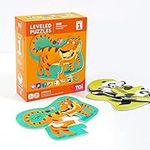 TOI Leveled Puzzles for Kids Aged 2 and Up, Toddler Puzzle Preschool Learning Jigsaw Puzzles, Large Pieces Educational Game for Boys Girls, Classic Education Step 1