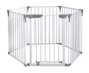 Dreambaby Royale Converta 3 in 1 Playpen, Fireguard and Room Divider, White (fits up to 3.8m) with 6 Configurable Panels