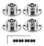 daier 4Pcs 14mm Flange Coupling Connector, Rigid Guide Model Coupler Accessory, Shaft Axis Fittings for DIY RC Model Motors