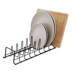 simplywire – Plate/Baking Tray/Pan Lid Rack – Kitchen Cupboard Storage Organiser - Black