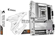 GIGABYTE B650 AORUS Elite AX ICE (AM5/ LGA 1718/ AMD/ B650/ ATX/ 5-Year Warranty/ DDR5/ Triple M.2/ PCIe 5.0/ USB 3.2 Gen2X2 Type-C/WiFi 6E/ 2.5GbE LAN/Snow White/EZ-Latch/Motherboard)