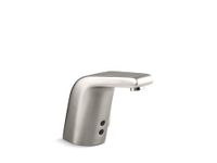 Kohler K-13462-VS Sculpted Touchless Ac-Powered Deck-Mount Faucet with Mixer, Vibrant Stainless