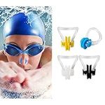 SIYUPU Kids Nose Clips for Swimming, 4 Pcs Silicone Swimming Nose Pegs for Kids Adults, Waterproof Nose Plugs for Swimming Swim Nose Training Protector for Beginners