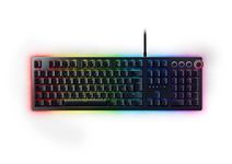 Razer Huntsman Elite (Purple Switch) - Gaming Keyboard with Opto-Mechanical Key (Multi-function Numeric Button, Integrated Hybrid Memory, RGB Chroma, Ergonomic Wrist Rest) - UK Layout | Black