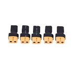 RC Connector Adapter Plug, 5Pcs XT30 to XT60 Battery Converter Plug for RC Drone Remote Control Quadcopter Accessory(XT30 Male to XT60 Female)