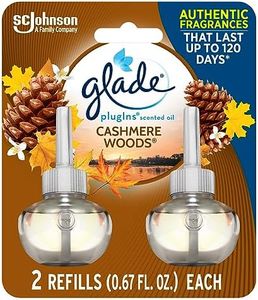 Glade PlugIns Refills Air Freshener, Scented and Essential Oils for Home and Bathroom, Cashmere Woods, 1.34 Fl Oz, 2 Count