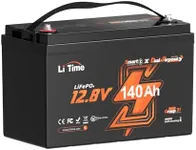 LiTime 12V 140Ah Marine Starting Battery plus deep cycle performance 12.8 Volt 1000 CCA supporting crank up max.225 HP fuel-powered marine outboard motor. (Group 31)