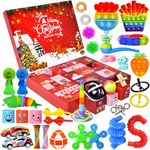 Fidget Christmas Countdown Calendar-Advent Calendar 2024 for Kids-24 Days Surprise Christmas Reusable Present Box-Holiday Xmas Count Down Advent Calendars Sensory Toy for Toddlers Boys Teens Adults Girls