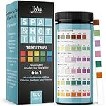 Hot Tub Test Strips - Quick & Accurate Spa Test Strips for Hot Tubs - 6-1 Test Strips for Hot Tub Water with eBook - Test Chlorine, Bromine, Hardness & More - 100 Tests - JNW Direct - pH Test Strips