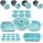 30pcs Nonstick Silicone Bakeware Set With Baking Pan , Silicone Cake Molds, Baking Sheet, Donut Pan, Silicone Muffin Pan,Cake Pan, And 24 Pack Silicone Cupcake Mold Baking Cups