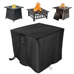 TwoPone Fire Pit Cover Square - Waterproof Windproof Anti-UV Heavy Duty Gas Fire Pit Cover, 28 Inch Patio Fire Table Cover