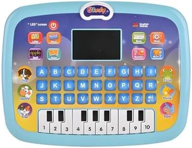 House of kids Educational Learning Kids Laptop Tablet Computer Plus Piano with led Screen Music Fun Toy Activities for Kids Toddlers Age 1- 3 Year Old to Learn Alphabet ABC/Numbers/Words