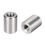 uxcell M3 Round Connector Nuts, 304 Stainless Steel Coupling Nut 8mm/0.31inch Length,Pack of 20