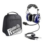 R SPIDER WIRELESS Pilot Aviation Headset for General Aircraft (Blue) Blue