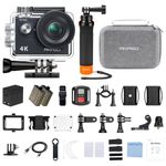 AKASO EK7000 4K30FPS 20MP Action Camera - WiFi EIS Ultra HD 131FT Waterproof Underwater Camera Remote Control 4X Zoom Support External Microphone with Floating Handle Grip