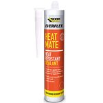 Everbuild Everflex Heat Mate Sealant – High Performance Heat Resistant Silicone Sealant – Waterproof – Low Dirt Pick Up – Permanently Flexible – Black – 295ml