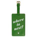 Kate Spade New York Vegan Leather Luggage Tag for Women, Durable Suitcase ID Tag, Where to Next