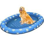 Mugxnem Dog Floats for Pool Large, Inflatable Dog Pool Float Dog Swimming Pool Water Toys, Inflatable Pool Float for Dogs and Puppies, Dog Float Dog Swimming Pool Float, Blue