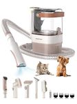 DOWYLIK Dog Grooming Kit, 3.5L Pro Dog Vacuum for Shedding Grooming, 15Kpa Low Noice Pet Grooming Vacuum Suction 99% Pet Hair, 5 Pet Grooming Tools and 4 Nozzles