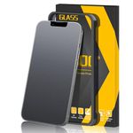 JEHOO [2 Pack] Matte Glass Screen Protector Designed for iPhone 14/13/ 13 Pro, Anti-Glare, Anti-Fingerprint, Install Frame, 9H Tempered Glass
