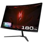 Acer ED270U S3 27 Inch WQHD 2560x1440 1500R Curved Gaming Backlit LED LCD Monitor I 1MS VRB, 180Hz Refresh Rate I AMD FreeSync I 2 x HDMI 1 x Display Port I Stereo speakers I Eye Care I HDR 10 I Black