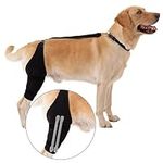 VSVI Dog Knee Brace, Adjustable Dog Leg Support Brace with Collar & Connection Belt for ACL, CCL, Arthritis, Anti-Slip Extra Support Front Rear Knee Brace for Dogs, Right, L