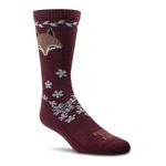 FARM TO FEET Emeryville Plum Light Cushion Crew Socks, Large