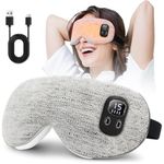 EASICUTI Heated Eye Mask, Cordless Warm Eye Compress for Dry Eyes Blepharitis Stye Treatment Eye Relief Improve Sleep, 4-Level Temperature & Timer, Washable Eye Heating Pad for Sleeping, Travel, Grey