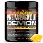 Pre Workout Demon - Advanced Pre-Workout Energy Powder with Creatine, Caffeine, Beta-Alanine & Glutamine, Tropical Twist, 360g - 40 Servings