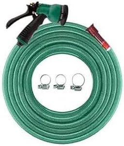 Rama 1/2 inch (13 mm) 3 layered braided hose with 7 way nozzle spray light weight durable flexible heavy duty hose water car wash pet wash gardening cleaning (30 mtr (100 feet))