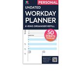 NBplanner Personal Undated Workday Planner Organiser Refill Insert Filofax Compatible English (Workday Planner)