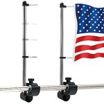 Stainless Steel Rail Mount Boat Pulpit Staff (7/8" - 1-1/4 "), Boat Yacht Marine Flag Pole (1pc)