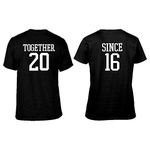 TheYaYaCafe Yaya Cafe Valentine Couple T Shirts Together Since 2016 100% Men Women Black - Men M Women M for Girlfriend Boyfriend Husband Wife Gifts
