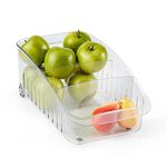 YouCopia RollOut Fridge Drawer 8", Clear BPA-Free Refrigerator Bin Organizer and Storage with Adjustable Dividers