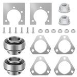 Go-Kart Live Axle Bearing Kit (1 inch) Compatible with Azusa axles, Also for Go Karts Mi-ni Bikes/Trikes/Off Road ATV - Axle with 3-Hole Flangettes