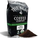 The Bean Organic Coffee Company Water Processed DECAF Le Bean, Dark French Roast, Ground Coffee, 5-Pound Bag, Café Molido Tostado Orgánico descafeinado
