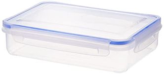 Aristo Lock & Fresh 301 Plastic Storage Container For Storing grains, pulses, rice, wheat etc - 1100 ML, Transparent Clear, large (LOCK&FRESH301) (22 x 15.5 x 6cm)