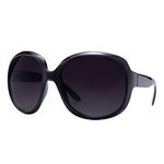 Ladies Gloss Black Oversized Sunglasses Womens Vintage Retro Over Size Butterfly Fashion Shades UV400