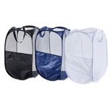 WEBEASY Laundry Basket, 3pcs Pack Foldable Laundry Hamper Pop Up with Durable Handles, Portable Mesh Washing Laundry Bag with Handle Great for Home Kids Room College Dorm Travel（Black+Navy+White）…