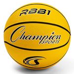 Champion Sports Official Heavy Duty Rubber Cover Nylon Basketballs, Size 7