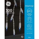 GE String-A-Long 300-Count Constant Blue Mini Incandescent Plug-in Christmas Icicle Lights 61514LO