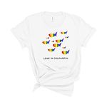 Love is colourful pride t shirt/UNISEX Rainbow tee/Pride gift/LGBT flag tshirt/Gay Pride/Cute LGBTQ shirt/Pride Week Gift