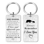 Jzxwan Grandma Gifts Keychain, I Love You Grandmother Gifts, Appreciate Grandma Birthday Gifts Key Chain