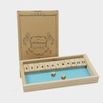 Kitchnexus 2-Player Shut The Box with 12 Numbers, For At Least 2 Players, Classic Dice Board Toy (blue)