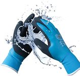 Brigic Waterproof Gloves-Flexible & Great Grip, Waterproof Work Glove with Double Coated Latex, Gardening Gloves for cleaning (3, Medium)